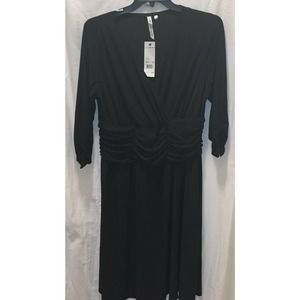 NY Collection Black A-Line Cocktail Dress 1X E19
